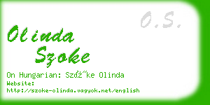 olinda szoke business card